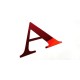 Letras metacrilato espejo rojo