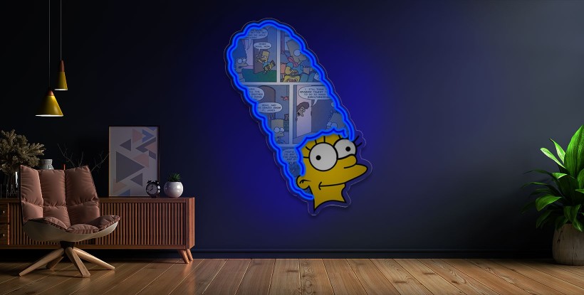 Neón inspirado en Marge Simpson