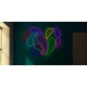 Neón corazón abstracto