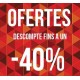 Cartel ofertas -40% triángulos
