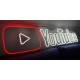 Neón logo Youtube