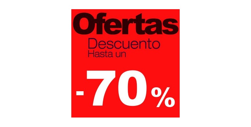 Cartel rebajas Ofertas -70%