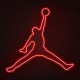 Neon silueta Michael Jordan