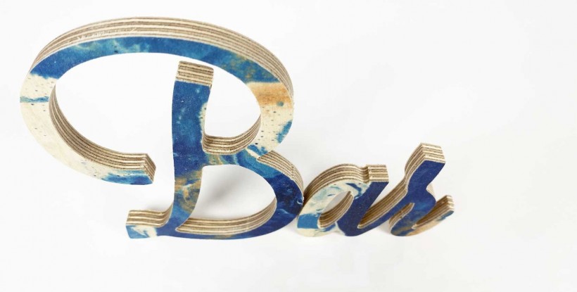 Letras de madera impresa