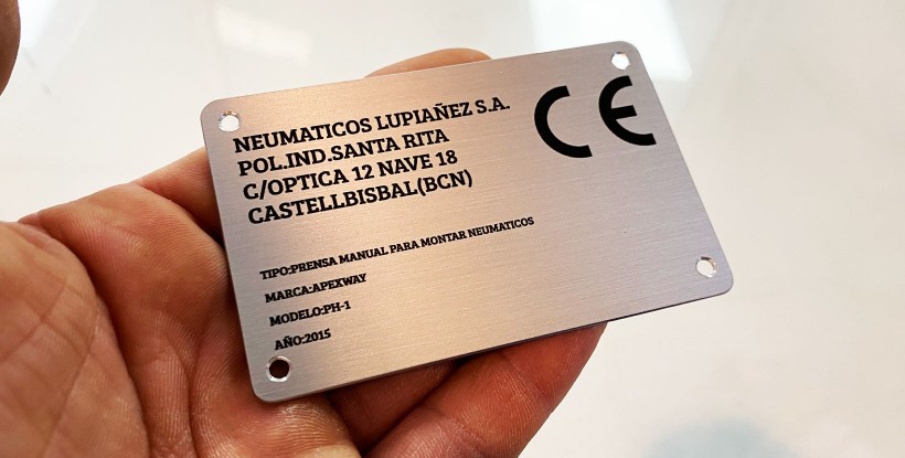 Placa industrial aluminio