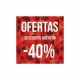 Cartel ofertas -40% triángulos